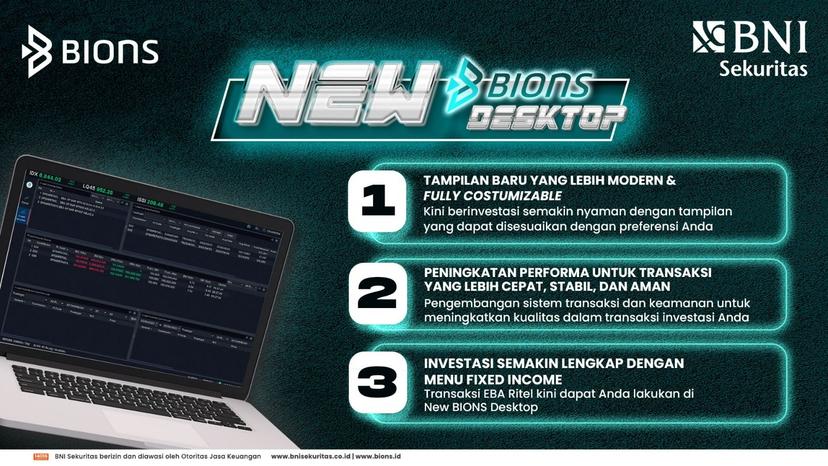 BNI Sekuritas Rilis New BIONS Desktop dengan Teknologi Terbaru, Diikuti Pertumbuhan 15,2% Nasabah Akun Retail