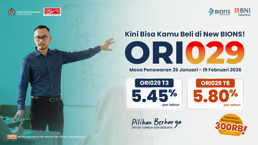 ORI029 Jadi SBN Pertama di 2026, Tawarkan Investasi dengan Imbal Hasil Kompetitif