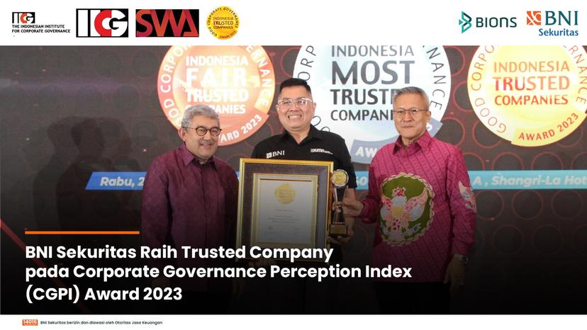 BNI Sekuritas Raih Trusted Company CGPI 2023