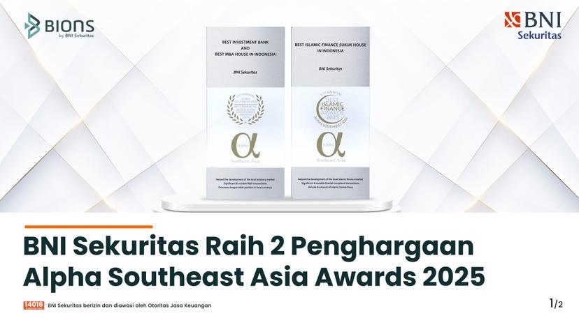 BNI Sekuritas Raih Dua Penghargaan Internasional Alpha Southeast Asia 2025